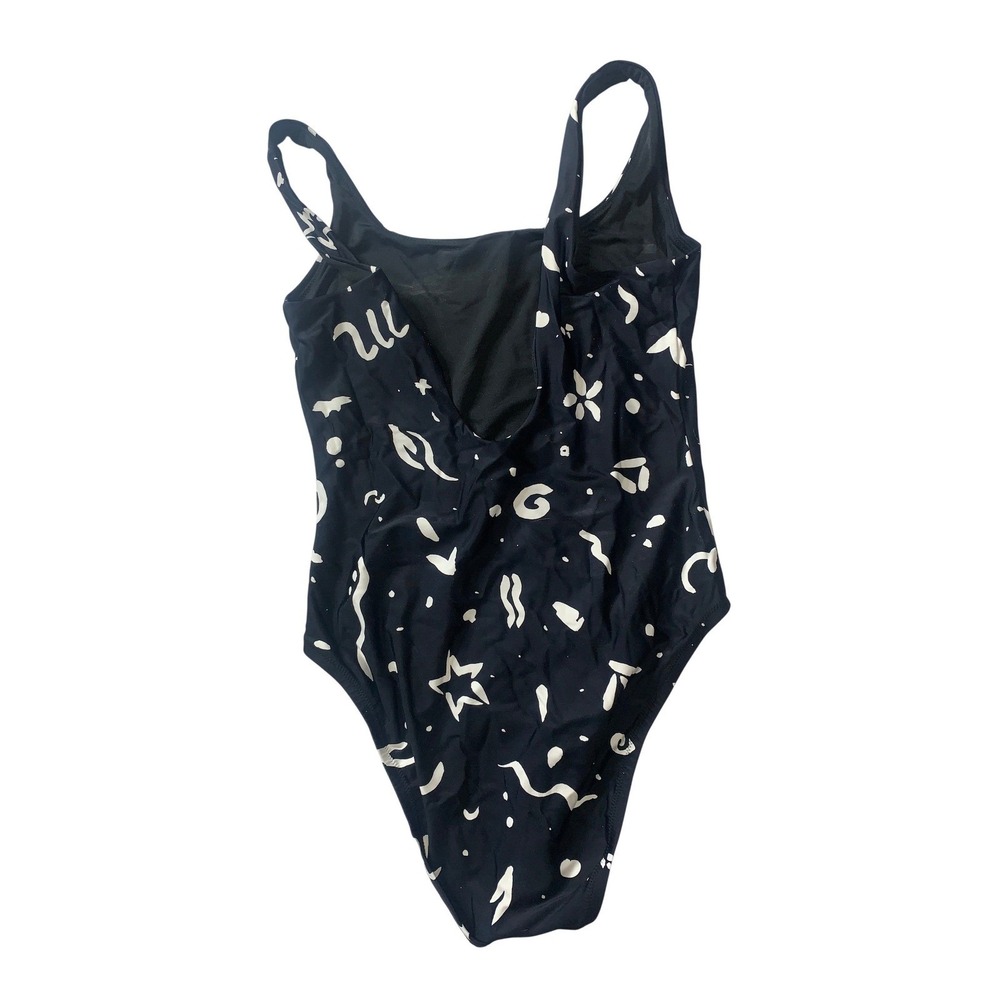 Madewell Second Wave One Piece Swimsuit Abstract Doodle Medium NP235 Womens - Picture 4 of 13